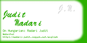 judit madari business card